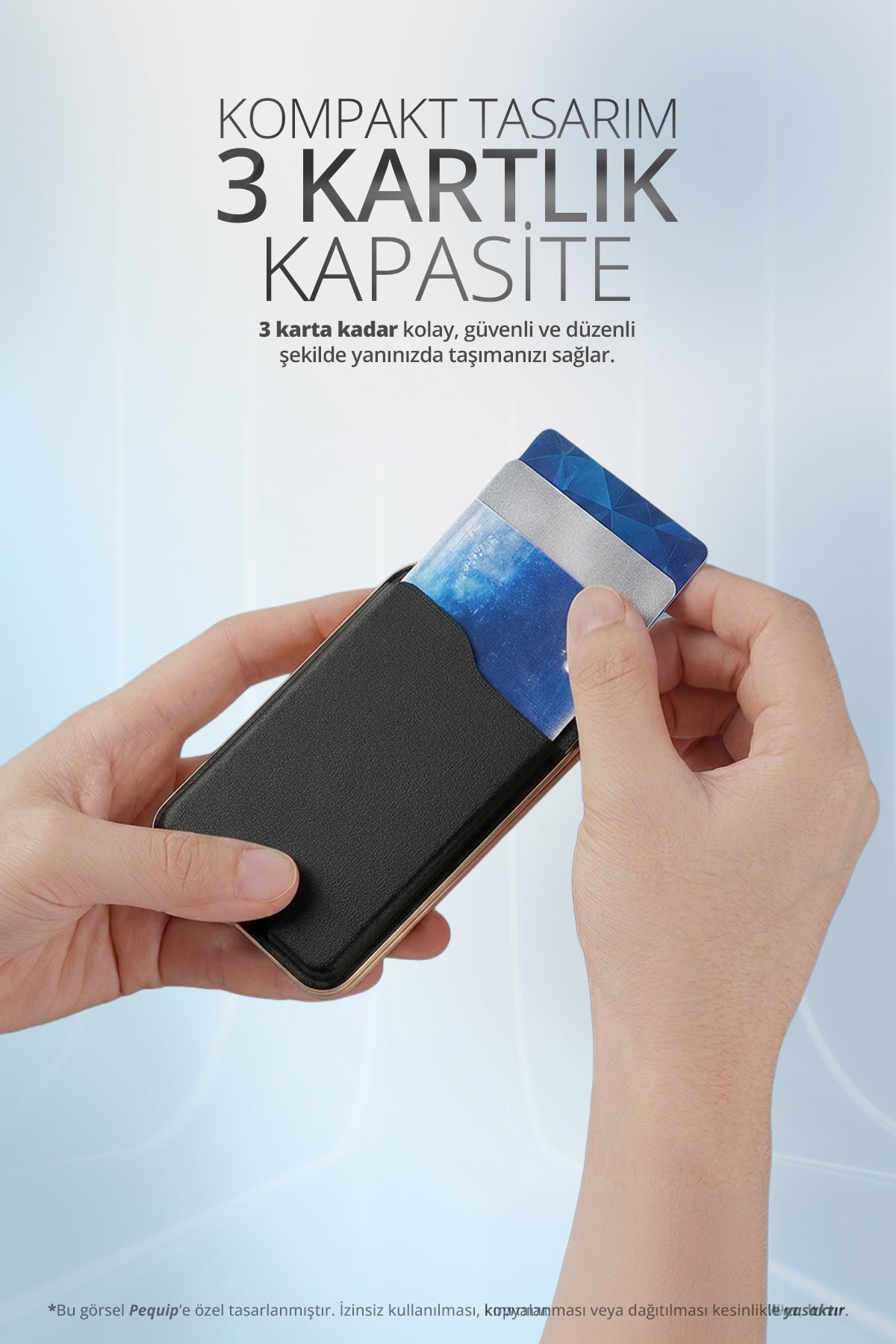 Aynalı Magsafe Uyumlu 3 Kart Hazneli Manyetik Cüzdan Kartlık Katlanır Telefon Standı